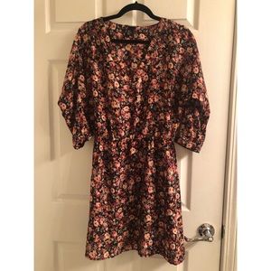 H&M rose print dress